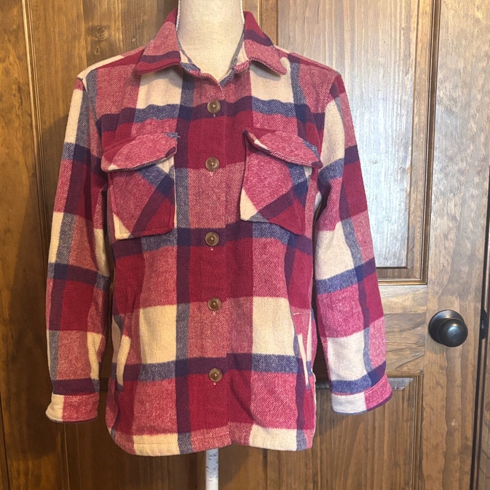 Members Mark Plaid Shacket girls XL (14-16)